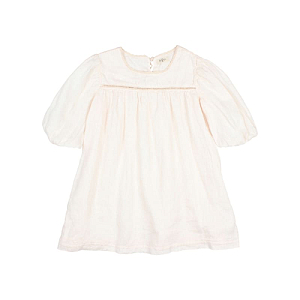 Платье из льна с коротким рукавом Buho "Linen Ivory", кремовое